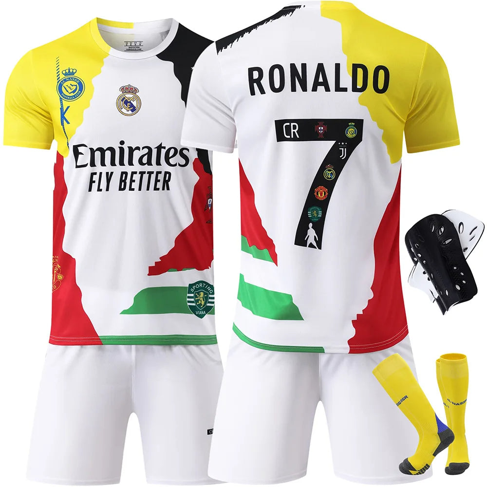 Maillot de football rétro Ronaldo personnalisé de Riyad, polos, t-shirts de football