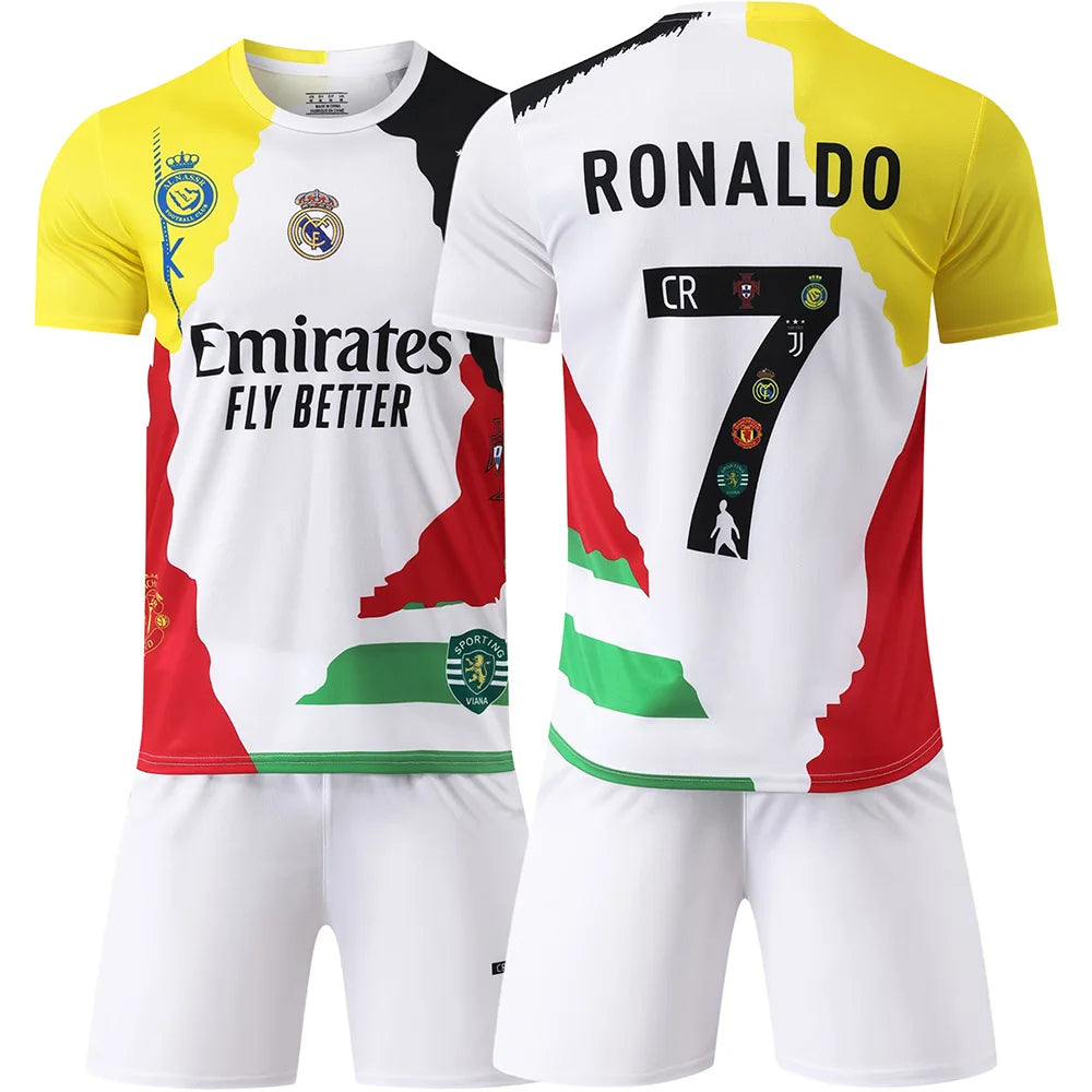 Maillot de football rétro Ronaldo personnalisé de Riyad, polos, t-shirts de football