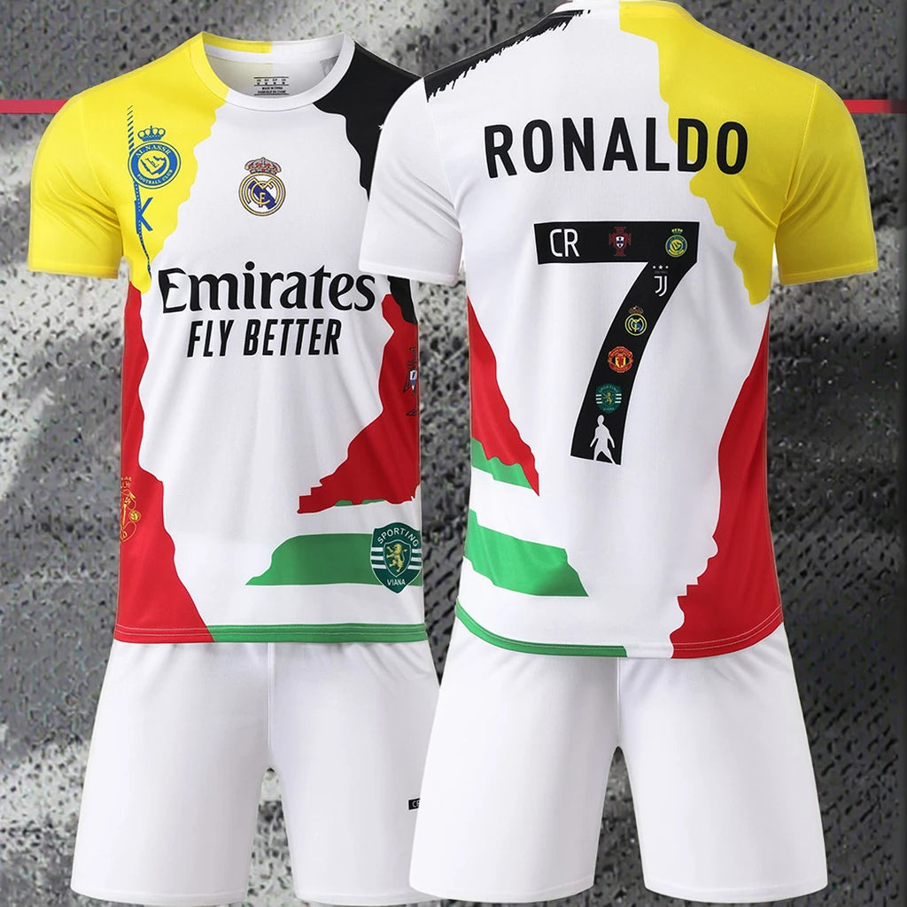 Maillot de football rétro Ronaldo personnalisé de Riyad, polos, t-shirts de football