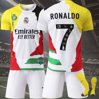 Maillot de football rétro Ronaldo personnalisé de Riyad, polos, t-shirts de football