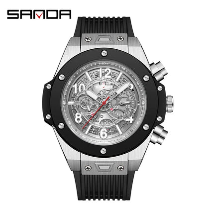 SANDA-Montre Creuse Mécanique Entièrement existent pour Homme